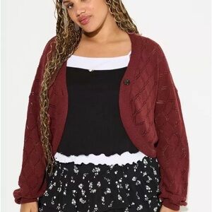 Torrid Lovesick Open-Front Sweater NWT